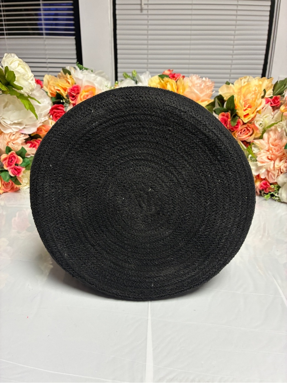 Mia Mélange Liquorice X-Large Organic Cotton Rope Cylinder Basket Black Ivory - Picture 11 of 14